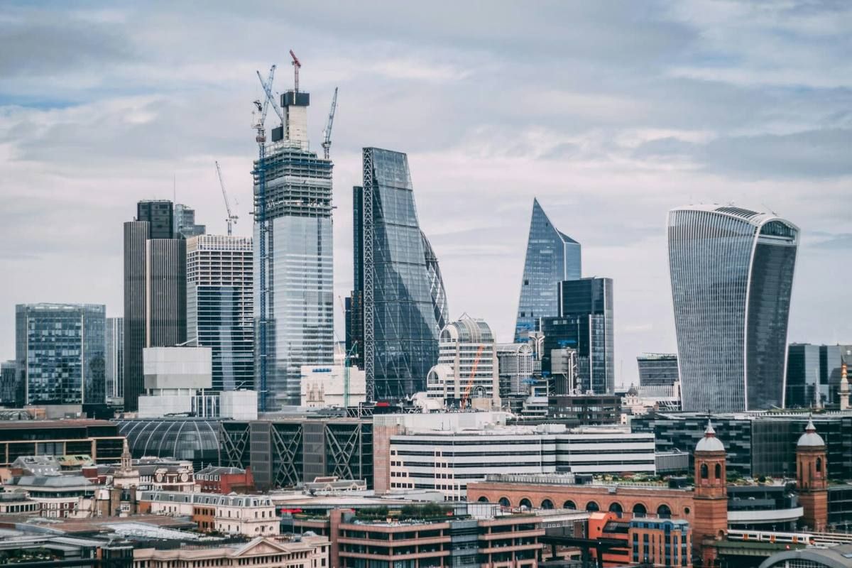 The City of London skyline with the Gherkin